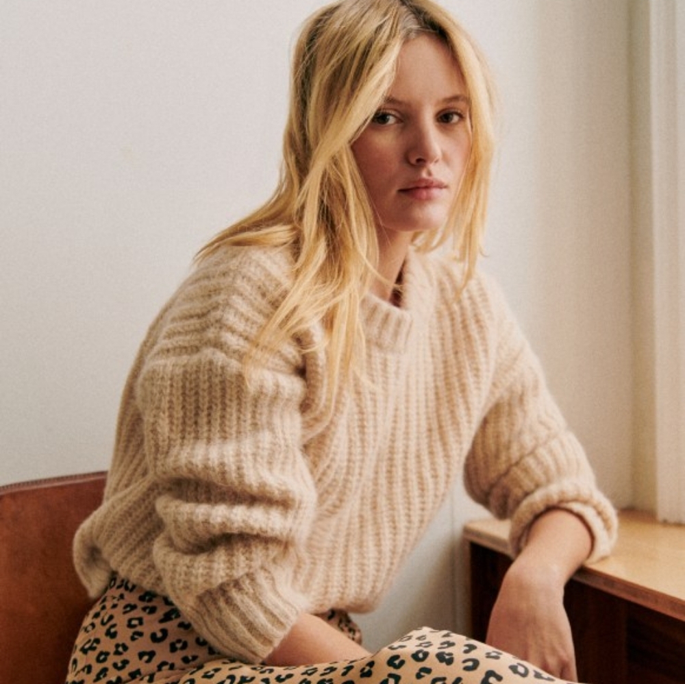 Sezane Cream Sweater